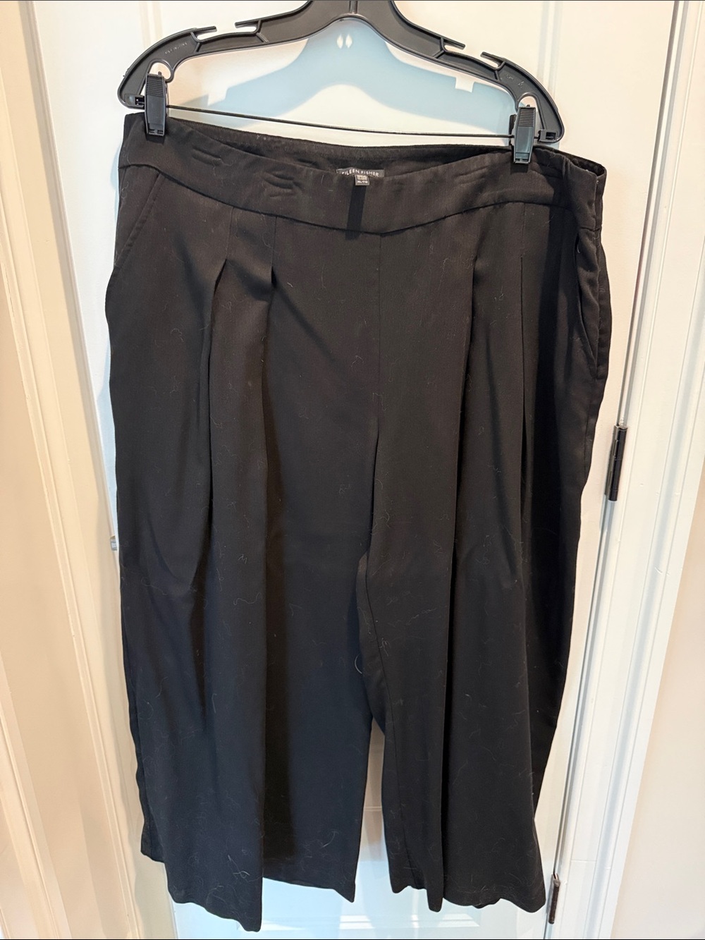 Eileen Fisher Black Wide Leg Pants XL